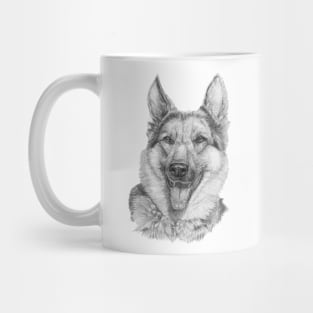 German shepherd bw Mug
